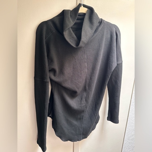 Black TAPE_ Ribbed Turtleneck Top NWT XS - Picture 4 of 7
